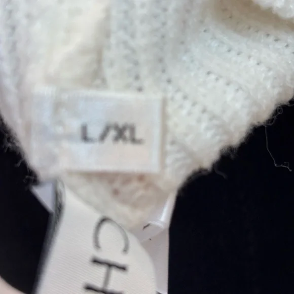 NWT Chicwish Heart And Soul Patched Knit Sweater in White - L/XL